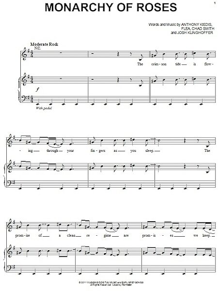 open zoom image for Monarchy Of Roses - Piano/Vocal/Guitar, New, Main
