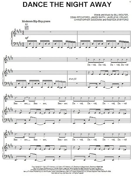 open zoom image for Dance The Night Away - Piano/Vocal/Guitar, New, Main