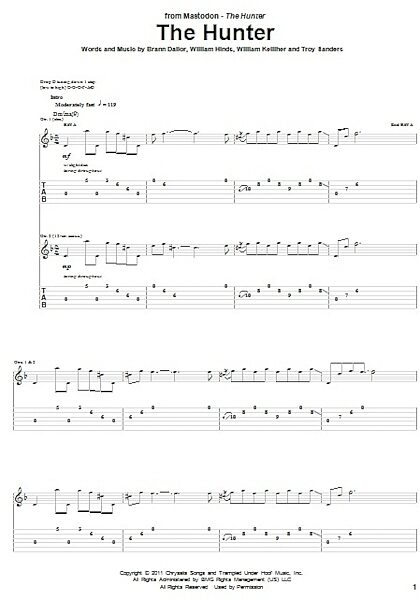 open zoom image for The Hunter - Guitar TAB, New, Main