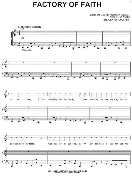 open zoom image for Factory Of Faith - Piano/Vocal/Guitar, New, Main