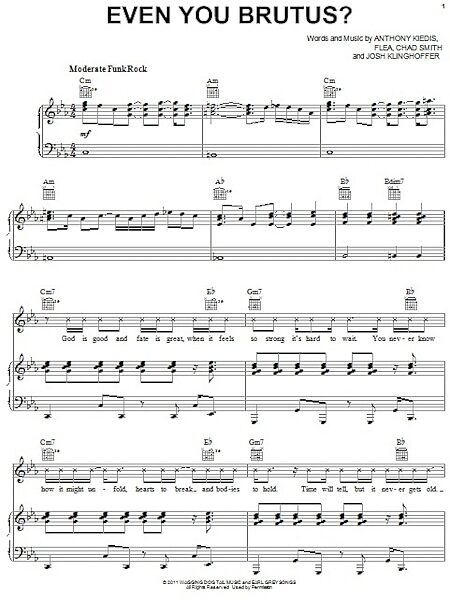 open zoom image for Even You Brutus? - Piano/Vocal/Guitar, New, Main