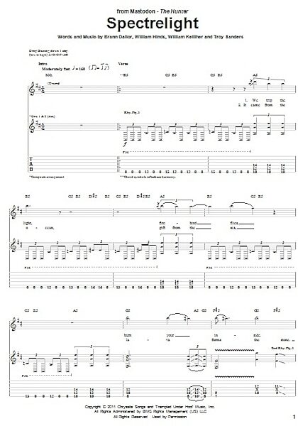 open zoom image for Spectrelight - Guitar TAB, New, Main