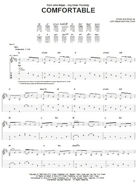 open zoom image for Comfortable - Guitar TAB, New, Main