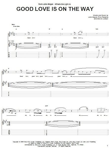 open zoom image for Good Love Is On The Way - Guitar TAB, New, Main