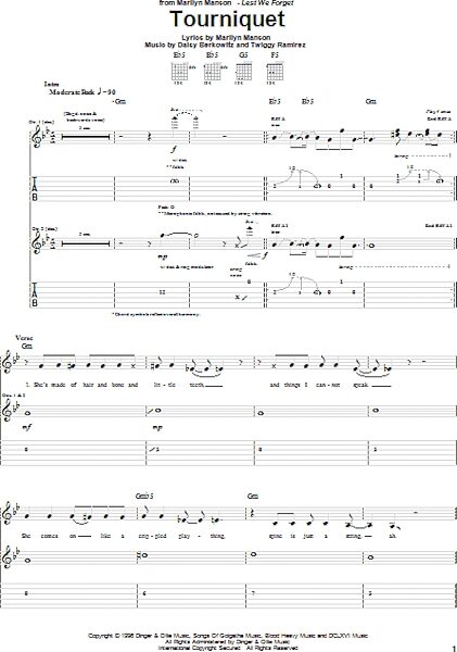open zoom image for Tourniquet - Guitar TAB, New, Main