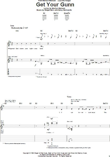 open zoom image for Get Your Gunn - Guitar TAB, New, Main