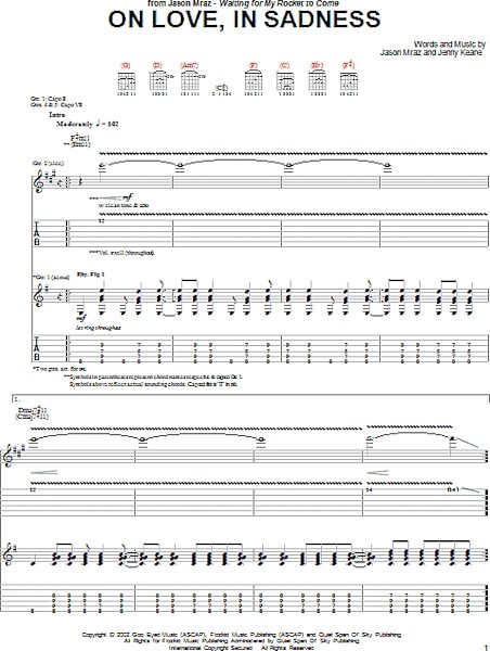 open zoom image for On Love, In Sadness - Guitar TAB, New, Main