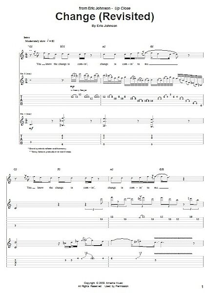 open zoom image for Change (Revisited) - Guitar TAB, New, Main