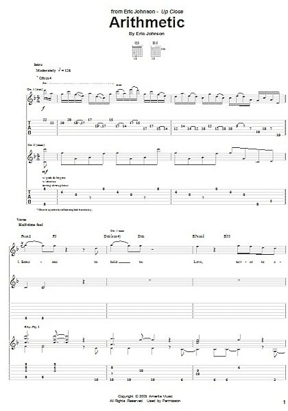 open zoom image for Arithmetic - Guitar TAB, New, Main