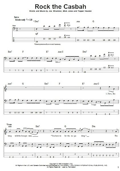 open zoom image for Rock The Casbah - Bass Tab, New, Main