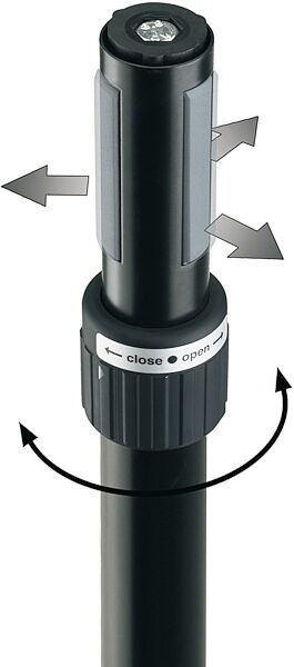 open zoom image for K&M 21360 Ring Lock Speaker Pole, Black, Usage