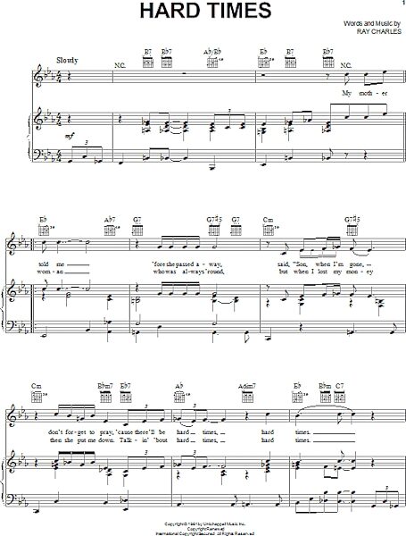 open zoom image for Hard Times - Piano/Vocal/Guitar, New, Main