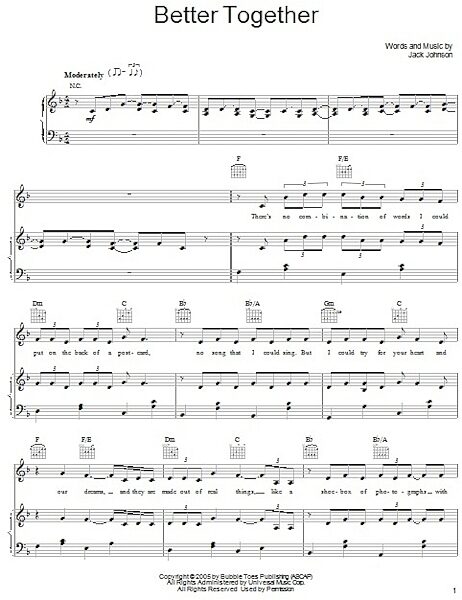 open zoom image for Better Together - Piano/Vocal/Guitar, New, Main