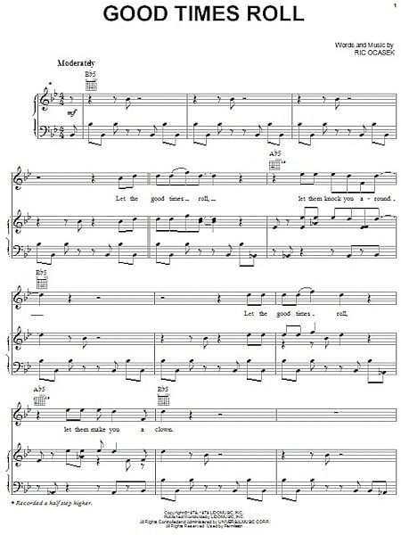 open zoom image for Good Times Roll - Piano/Vocal/Guitar, New, Main
