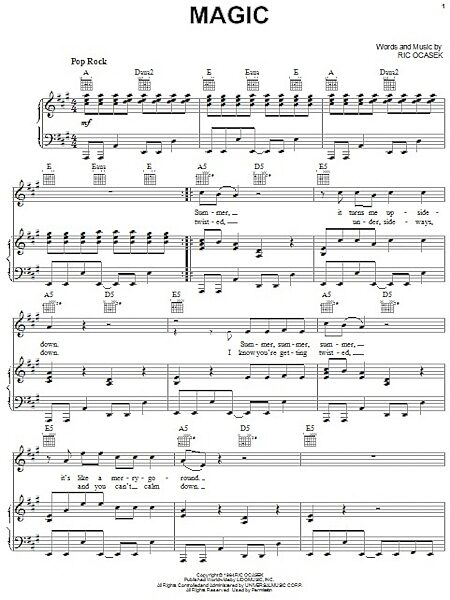 open zoom image for Magic - Piano/Vocal/Guitar, New, Main