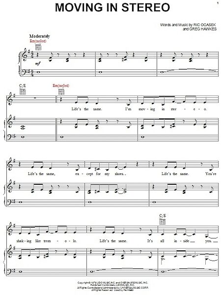 open zoom image for Moving In Stereo - Piano/Vocal/Guitar, New, Main