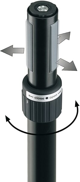 open zoom image for K&M 21441 Ring Lock Speaker Pole Adapter Sleeve, Black, Usage