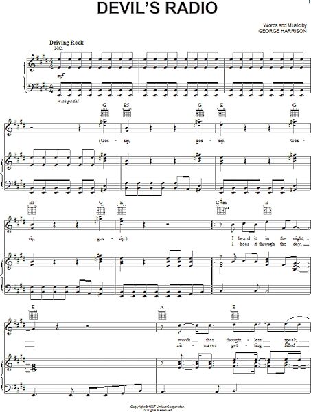 open zoom image for Devil's Radio - Piano/Vocal/Guitar, New, Main
