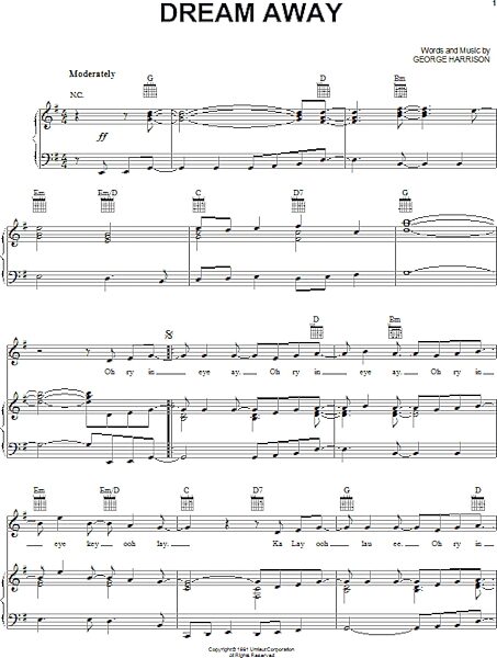 open zoom image for Dream Away - Piano/Vocal/Guitar, New, Main