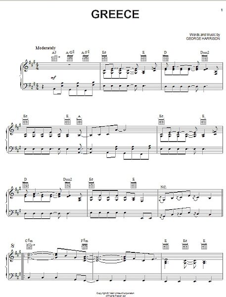 open zoom image for Greece - Piano/Vocal/Guitar, New, Main