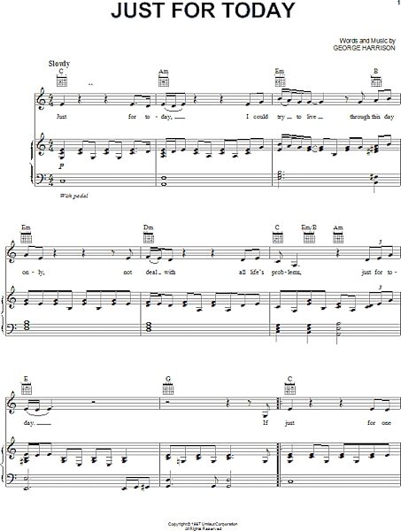 open zoom image for Just For Today - Piano/Vocal/Guitar, New, Main