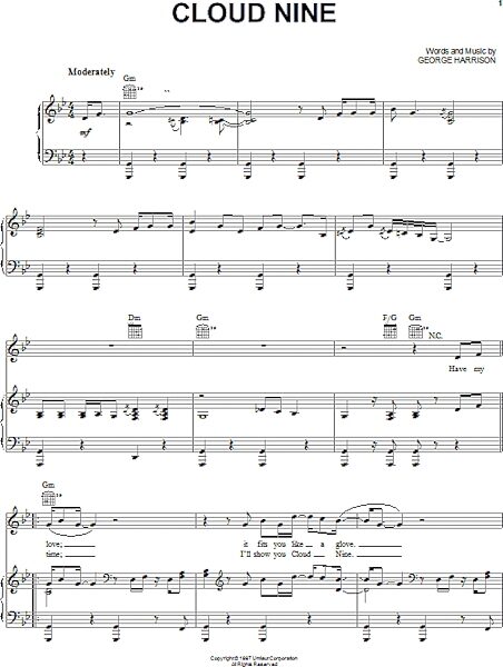 open zoom image for Cloud Nine - Piano/Vocal/Guitar, New, Main
