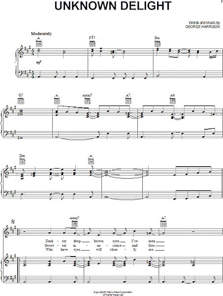 open zoom image for Unknown Delight - Piano/Vocal/Guitar, New, Main