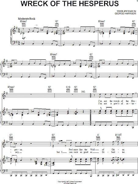 open zoom image for Wreck Of The Hesperus - Piano/Vocal/Guitar, New, Main