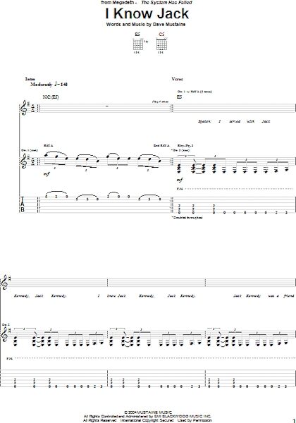 open zoom image for I Know Jack - Guitar TAB, New, Main