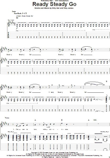open zoom image for Ready Steady Go - Guitar TAB, New, Main