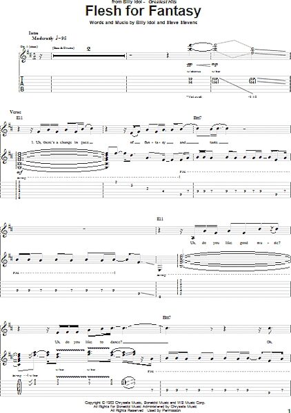 open zoom image for Flesh For Fantasy - Guitar TAB, New, Main