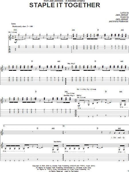 open zoom image for Staple It Together - Guitar TAB, New, Main
