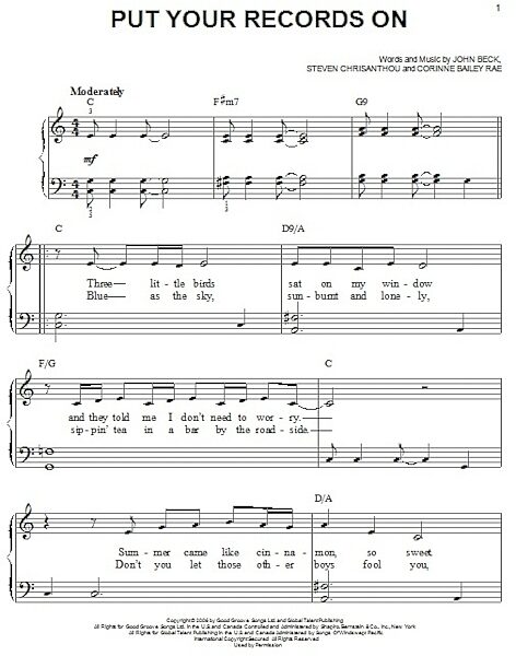open zoom image for Put Your Records On - Easy Piano, New, Main