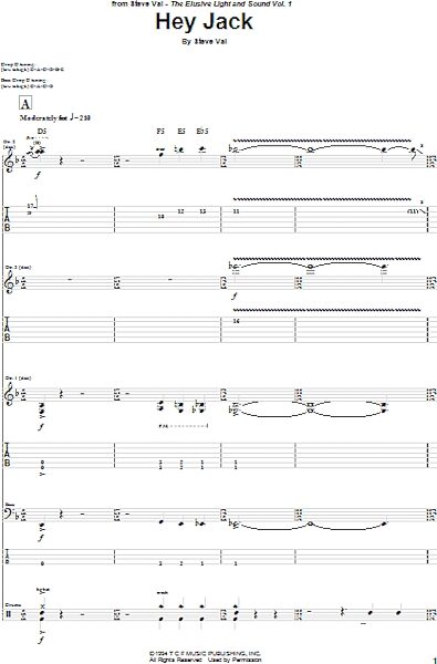 open zoom image for Hey Jack - Guitar TAB, New, Main