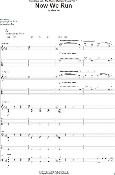 open zoom image for Now We Run - Guitar TAB, New, Main