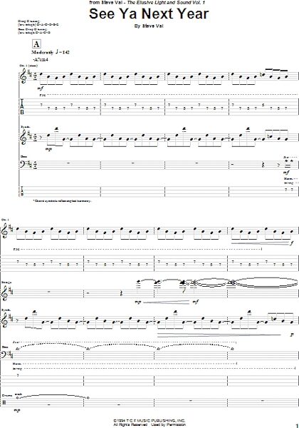 open zoom image for See Ya Next Year - Guitar TAB, New, Main