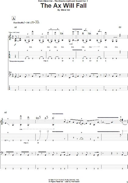 open zoom image for The Ax Will Fall - Guitar TAB, New, Main