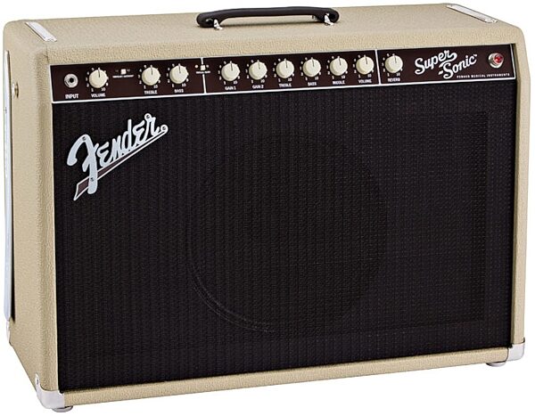 open zoom image for Fender Super-Sonic 60 Guitar Combo Amplifier (60 Watts, 1x12"), Blonde - Left