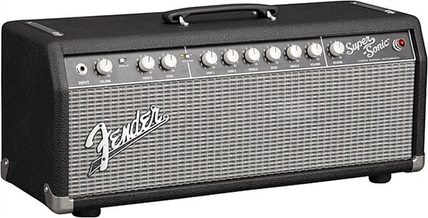 open zoom image for Fender Super-Sonic 22 Guitar Amplifier Head, Black, Action Position Back