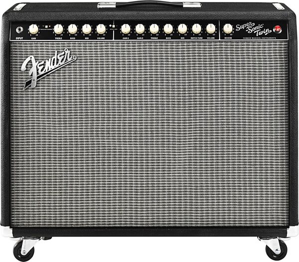 open zoom image for Fender Super-Sonic Twin Guitar Combo Amplifier (100 Watts, 2x12"), Black and Silver