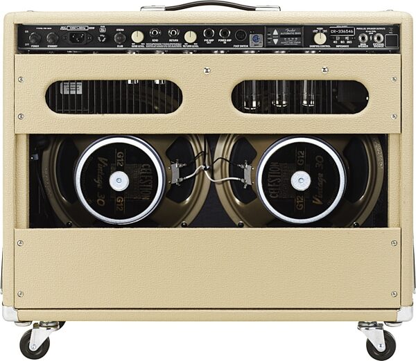 open zoom image for Fender Super-Sonic Twin Guitar Combo Amplifier (100 Watts, 2x12"), Blonde and Oxblood - Back