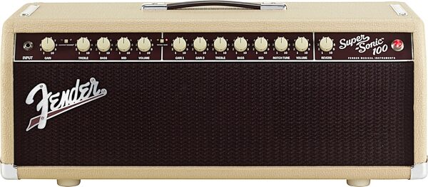 open zoom image for Fender Super-Sonic 100 Guitar Amplifier Head (100 Watts), Blonde and Oxblood