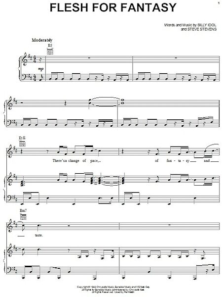 open zoom image for Flesh For Fantasy - Piano/Vocal/Guitar, New, Main