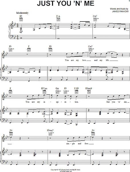 open zoom image for Just You 'N' Me - Piano/Vocal/Guitar, New, Main