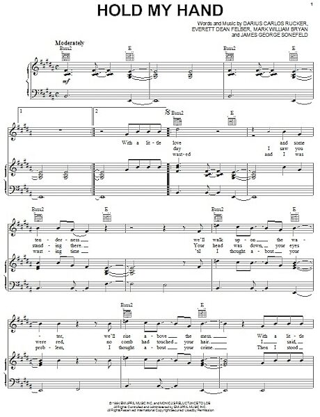 open zoom image for Hold My Hand - Piano/Vocal/Guitar, New, Main