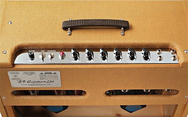 open zoom image for Fender Vintage Reissue '59 Bassman LTD Guitar Combo Amplifier (50 Watts, 4x10 in.), Control Panel