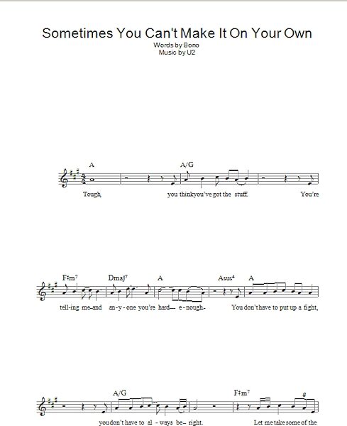 open zoom image for Sometimes You Can't Make It On Your Own - Fake Book, New, Main