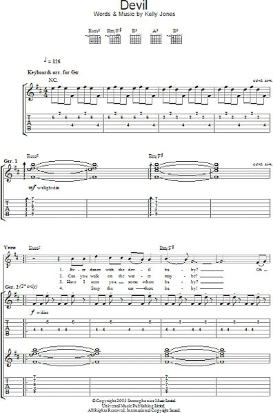 open zoom image for Devil - Guitar TAB, New, Main