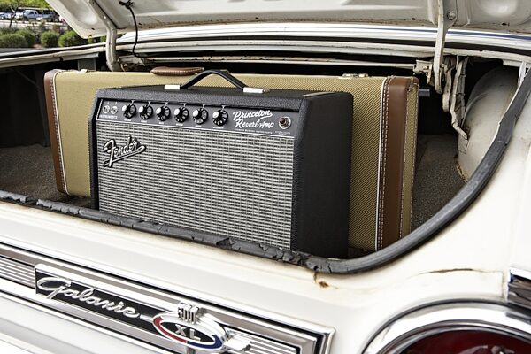 open zoom image for Fender '65 Princeton Reverb Guitar Combo Amplifier (15 Watts, 1x10"), Black, In a Trunk