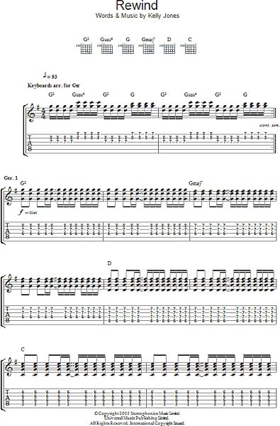 open zoom image for Rewind - Guitar TAB, New, Main